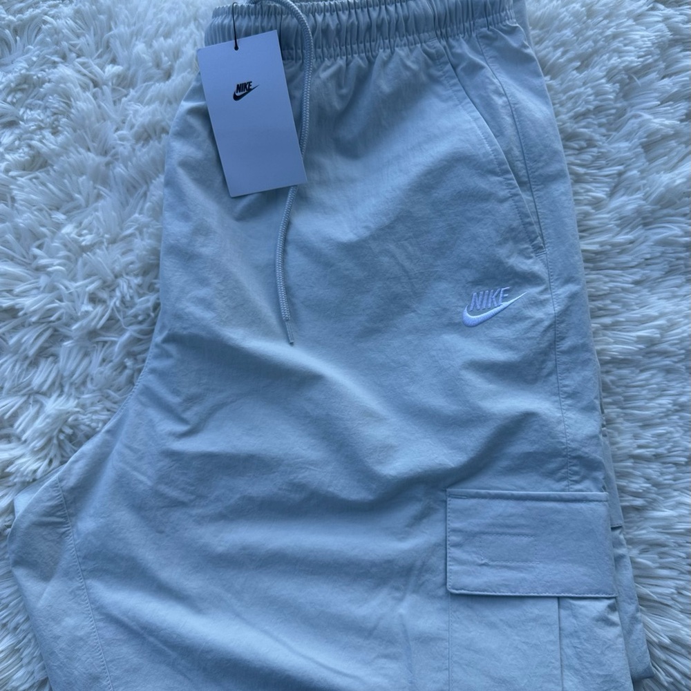 Nike Light Blue Men's Cuffed Cargo Sweatpants
